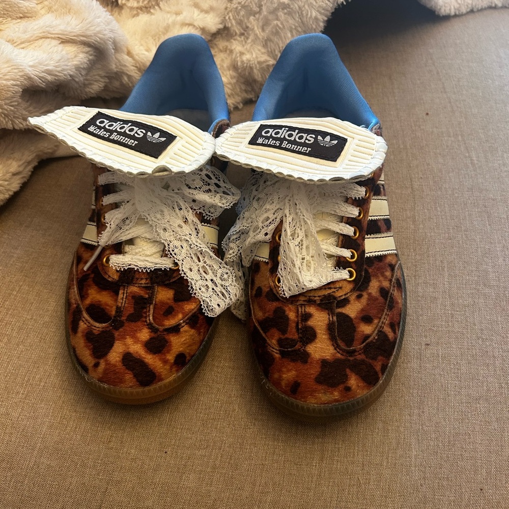 Leopard Print Sneakers with Lace Details